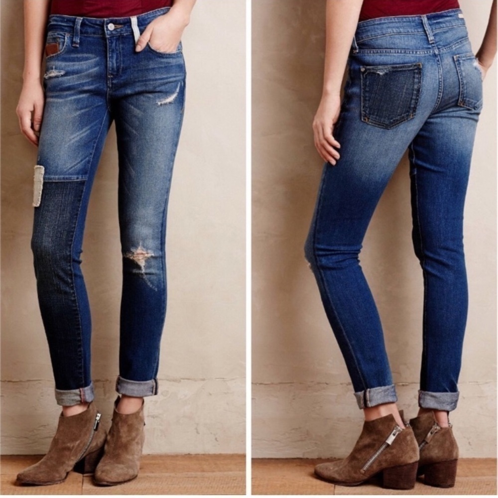 PILCRO and the Letterpress | Anthropologie | Stet Distressed Ankle Jeans